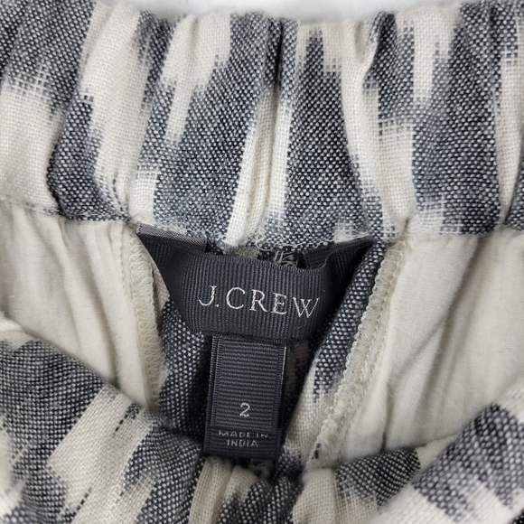 J.Crew Seaside Ikat Boho Print High Waist Pull On Cotton Jogger Pants - Picture 10 of 14